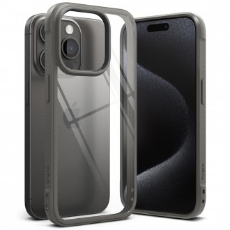 Skaidrus dėklas pilkais kraštais "Ringke Fusion Bold" telefonui iPhone 15 Pro Max