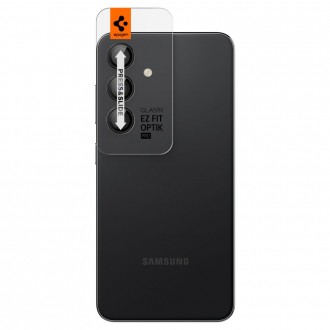 Juodos spalvos kameros apsauga "Spigen Optik.Tr Ez Fit Camera Protector" (2vnt.) telefonui Samsung Galaxy S24 