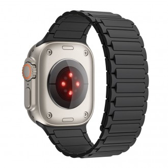 Juoda apyrankė "Tech-Protect Iconband Magnetic" laikrodžiui Apple Watch 4 / 5 / 6 / 7 / 8 / 9 / SE / ULTRA 1 / 2 (42 / 44 / 45 / 49 MM) 