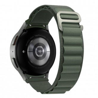 Žalios spalvos apyrankė "Tech-Protect Nylon Pro" laikrodžiui Galaxy Watch  4 / 5 / 5 PRO / 6 (40 / 42 / 44 / 45 / 46 MM)