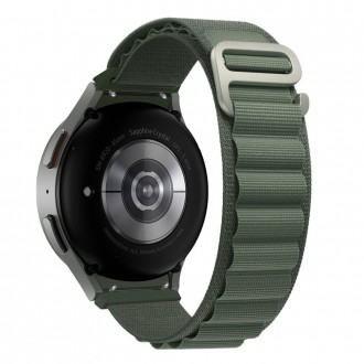 Žalios spalvos apyrankė "Tech-Protect Nylon Pro" laikrodžiui Galaxy Watch 4 / 5 / 5 PRO / 6 / 7 / FE