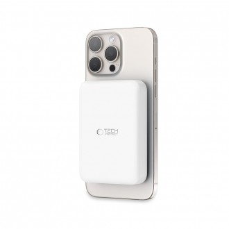 Išorinė baterija "Tech-Protect PB11 Lifemag Magsafe Power Bank" balta