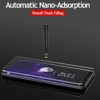 Lenktas skaidrus apsauginis grūdintas stiklas Samsung Galaxy S7 Edge telefonui "Nano Optics 5D UV Glue"
