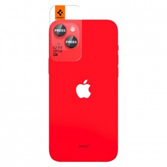 Kameros apsauga (raudona) "Spigen Optik.Tr Ez Fit Camera Protector" (2vnt.) telefonui iPhone 14 / 14 Plus