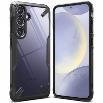 Juodais tvirtais kraštais dėklas "Ringke Fusion X" telefonui Samsung Galaxy S24 Plus