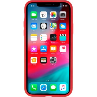Raudonos spalvos dėklas "Mercury Silicone Case" Samsung A12 telefonui