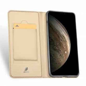 Aukso spalvos atverčiamas dėklas Dux Ducis Skin Pro telefonui Samsung A13 5G