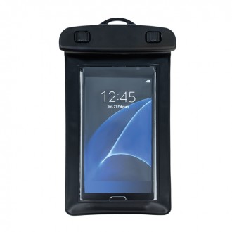 Dėklas atsparus vandeniui Waterproof juodas 16,5cm