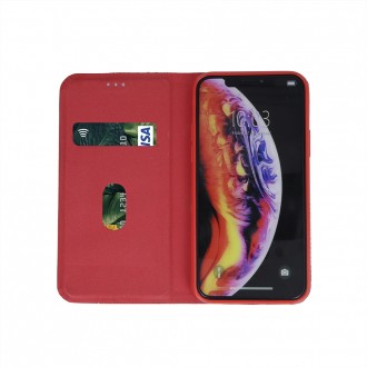 Raudonas atverčiamas dėklas "Smart Senso" telefonui Samsung Galaxy A15 4G / A15 5G