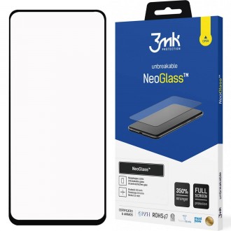 Juodas apsauginis stikliukas "3MK Neo Glass" Samsung Galaxy Note 10 Lite / A81 telefonui