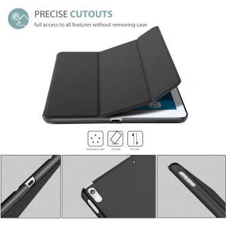 Juodas atverčiamas dėklas "Smart Soft" Apple iPad 9.7 2018 / iPad 9.7 2017