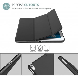 Juodas atverčiamas dėklas "Smart Soft" planšetei Samsung Galaxy Tab A8 10.5 2021 X200 / X205