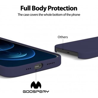 Tamsiai mėlynas dėklas Mercury "Silicone Case" telefonui Apple iPhone 13 Pro