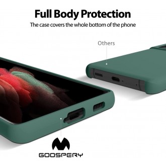 Tamsiai žalias dėklas Mercury "Silicone Case" telefonui Apple iPhone 14 Pro