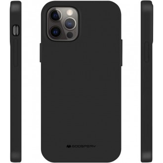 Juodas silikoninis dėklas "Mercury Soft Jelly" telefonui iPhone 15 Pro