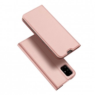 Rožinis-Auksinis atverčiamas dėklas Samsung Galaxy A705 A71 telefonui  "DUXDUCIS SKINPRO"