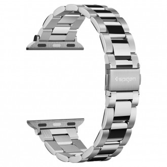 Sidabro spalvos apyrankė Spigen "Modern Fit Band" laikrodžiui Apple Watch 4 / 5 / 6 / 7 / 8 / 9 / 10 / SE (40 / 41 / 42 MM)
