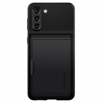 Juodas dėklas Samsung Galaxy S21 Plus telefonui "SPIGEN SLIM ARMOR CS ULTRA BLACK"