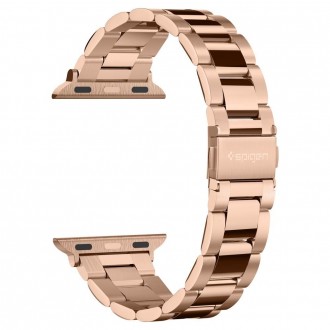 Rožinio aukso spalvos apyrankė Spigen "Modern Fit Band" laikrodžiui Apple Watch 4 / 5 / 6 / 7 / 8 / 9 / 10 / SE (38 / 40 / 41 / 42 MM)