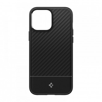 Juodas, išskirtinės tekstūros dėklas "Spigen Core Armor" telefonui iPhone 13 Pro Max