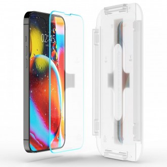 Apsauginis stiklas "SPIGEN GLAS.TR ”EZ FIT” su montavimo rėmeliu telefonui iPhone 13 / 13 Pro