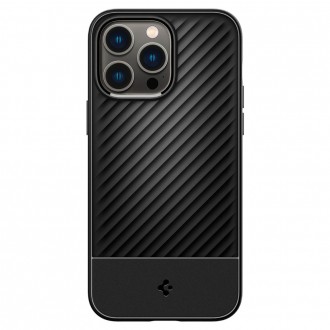 Juodas, išskirtinės tekstūros dėklas "Spigen Core Armor" telefonui iPhone 14 Pro Max