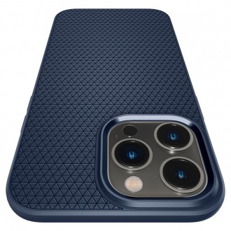 Mėlynas originalios tekstūros dėklas "Spigen Liquid Air" telefonui iPhone 14 Pro 