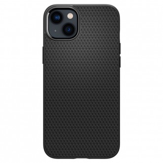 Juodas originalios tekstūros dėklas "Spigen Liquid Air" telefonui iPhone 14 Plus