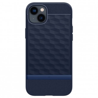 Mėlynas 3D dizaino dėklas, "Spigen Caseology Parallax Mag Magsafe" telefonui iPhone 14 Plus