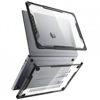 Juodas dėklas "Supcase Unicorn Beetle" skirtas Macbook Pro 14 2021-2022