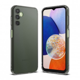 Dūmų spalvos, pusiau skaidrus tvirtas dėklas "Ringke Fusion Smoke Black" telefonui Galaxy A14 5G