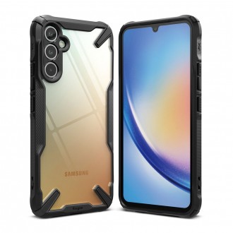 Juodais tvirtais kraštais dėklas "Ringke Fusion X" telefonui Galaxy A34 5G