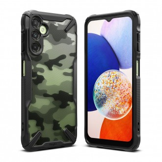 Juodais tvirtais kraštais dėklas "Ringke Fusion X Camo" telefonui Galaxy A14 4G / 5G