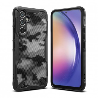 Tvirtas dėklas juodais kraštais Ringke "Fusion X" Camo telefonui Samsung Galaxy A54 5G