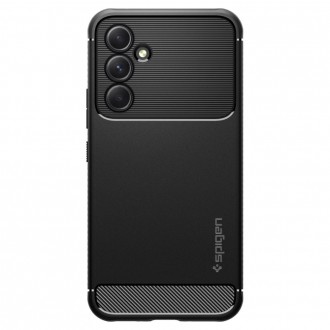 Juodas tekstūrinis dėklas "Spigen Rugged Armor" telefonui Galaxy A54 5G