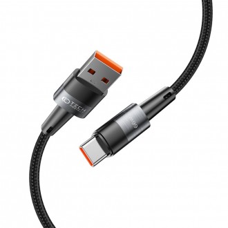 Pilkas USB kabelis "Tech-Protect Ultraboost Type-C Cable 66W/6A" 200CM 