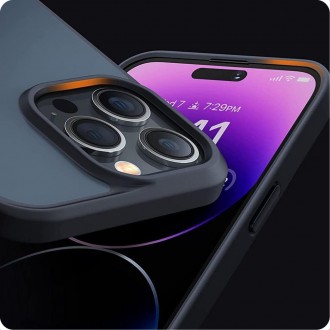 Skaidrus dėklas su juodomis detalėmis "Tech-Protect Magmat" telefonui iPhone 15 Pro