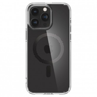 Itin tvirtas skaidrus dėklas su anglies pluošto detalėmis "Spigen Ultra Hybrid Mag Magsafe" telefonui iPhone 15 Pro Max