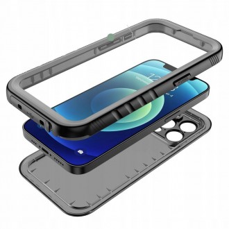 Juodas dviejų dalių dėklas "Tech-Protect Shellbox Magsafe IP68" telefonui iPhone 15 Pro Max