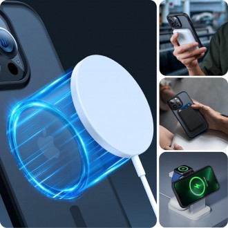 Žalias permatomas/matinis dėklas "Tech-Protect Magmat Magsafe" telefonui iPhone 11 Pro