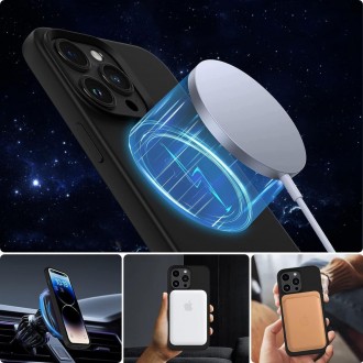 Juodas dėklas "Tech-Protect Silicone Magsafe" telefonui iPhone 11 Pro
