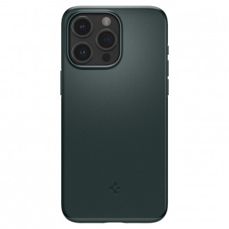 Tamsiai žalias dėklas "Spigen Thin Fit" telefonui iPhone 15 Pro Max