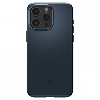 Tamsiai mėlynas dėklas "Spigen Thin Fit" telefonui iPhone 15 Pro Max