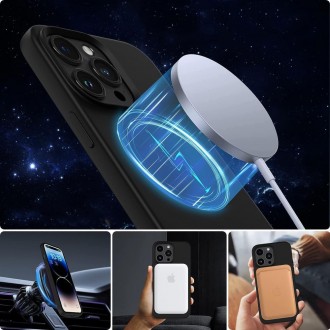 Mėlynas dėklas "Tech-Protect Silicone Magsafe" telefonui iPhone 15 Pro Max
