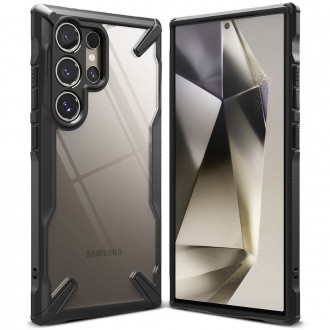 Juodais tvirtais kraštais dėklas "Ringke Fusion X" telefonui Samsung Galaxy S24 Ultra