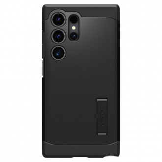 Juodas dviejų sluoksniu dėklas/stovas "Spigen Tough Armor" telefonui Samsung Galaxy S24 Ultra