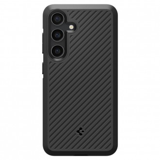 Juodas, išskirtinės tekstūros dėklas "Spigen Core Armor" telefonui Samsung Galaxy S24 