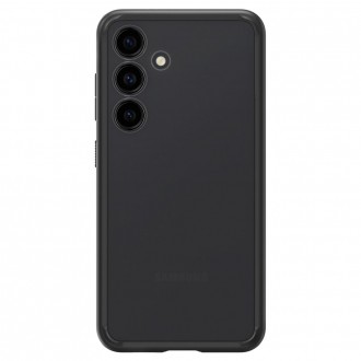 Itin tvirtas pusiau skaidrus dėklas juodais kraštais "Spigen Ultra Hybrid Frost Black" telefonui Samsung Galaxy S24