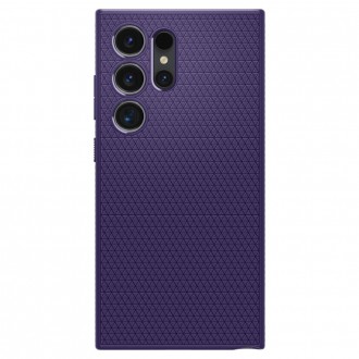 Purpurinės spalvos originalios tekstūros dėklas "Spigen Liquid Air" telefonui Samsung Galaxy S24 Ultra