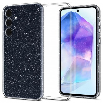 Skaidrus dėklas su blizgučiais "Spigen Liquid Crystal Glitter" telefonui Samsung Galaxy A55 5G